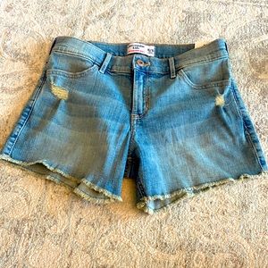 Abercrombie Kids jean shorts mid rise